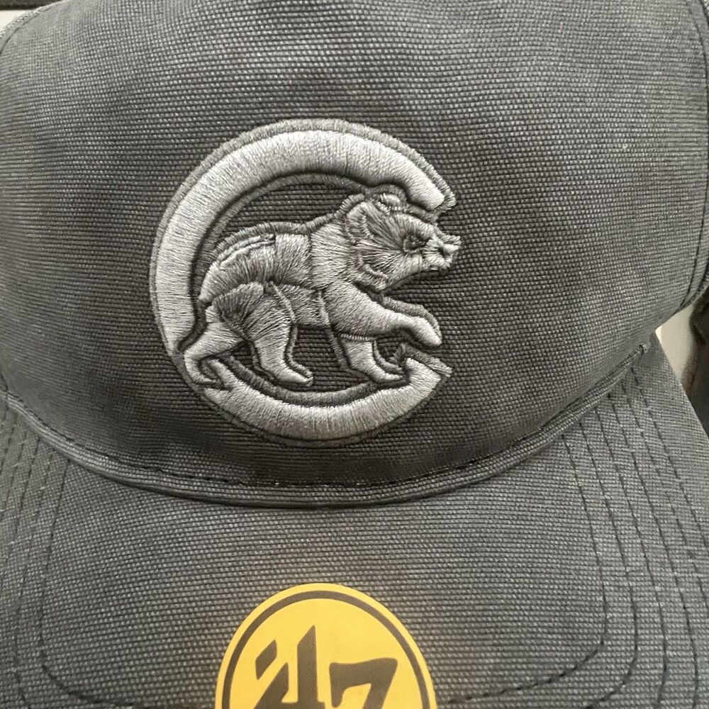 Chicago Cubs Carhartt x '47 Charcoal Dye Adjustable Snapback Hitch Hat Cap MLB
